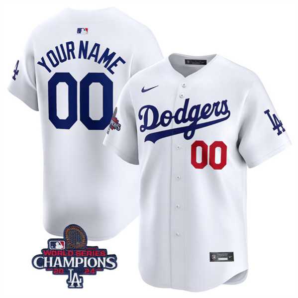 Men%27s Los Angeles Dodgers ACTIVE PLAYER Custom White 2024 World Series Champions Home Limited Stitched Baseball Jersey->customized mlb jersey->Custom Jersey